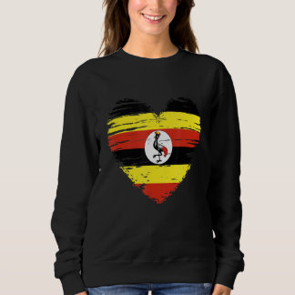 Moletom Uganda Heart Ugandan Flag Pride Uganda