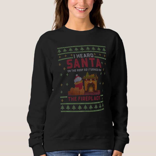 Moletom Ugly Christmas Sweater Annoyed Cats Hates Santa  1 (Frente)