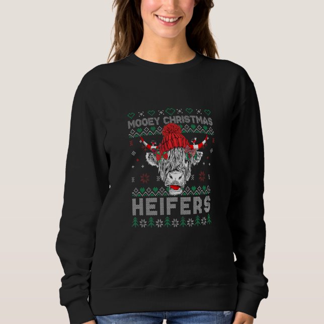 Moletom Ugly Mooey Christmas Heifers Santa Cow (Frente)