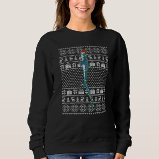 Moletom Ugly Sweater Style Xmas Lights Thresher Shark Fish