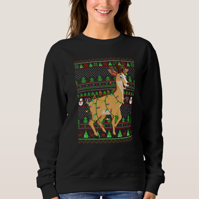 Moletom Ugly Xmas Sweater Style Lighting Chamois Christmas (Frente)