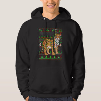 Moletom Ugly Xmas Sweater Style Lighting Tiger Christmas