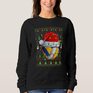 Moletom Ugly Xmas Sweater Style Lighting Volleyball Christ