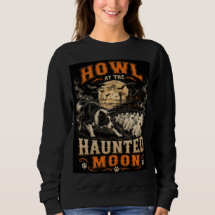 Moletom Uivar à Lua Assombrada Border Collie Halloween G