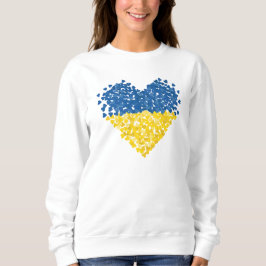 Moletom Ukrainian flag. Love to Ukraine. Support. 