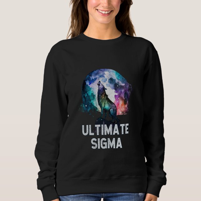 Moletom Ultimate Sigma Howling Wolf Moon Workout Gym Lifti (Frente)