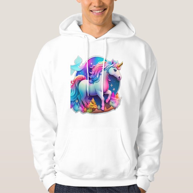 Moletom Um Adorável Autocolante Unicorn (Frente)