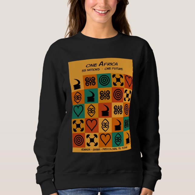 Moletom Um África – Adinkra – Gana -  (Frente)