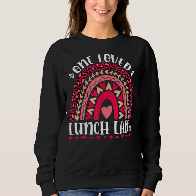 Moletom Um Amado Almoço Lady Leopard Rainbow Cute Valentin (Frente)