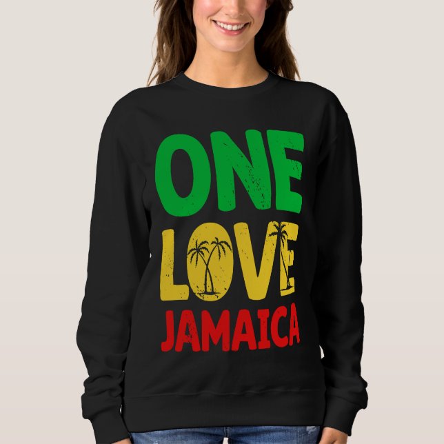 Moletom Um Amor Jamaica Eu sou Rasta Eu sou Rastafari Eu s (Frente)