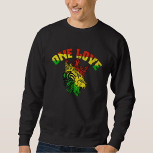 Moletom Um Amor Rasta Leão Orgulho Jamaicano Reggae Africa