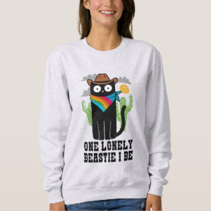 Moletom Um Beastie Solitário Eu Sou - Gato Caubói