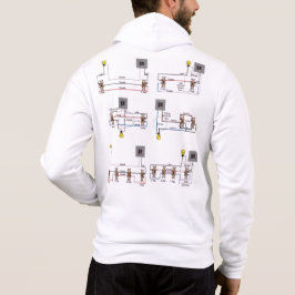 Moletom Um CAPUZ com Diagramas de Interruptores de 3 e 4 V