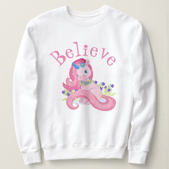 Moletom Um Corno Rosa Frio Acredita (Frente do Design)