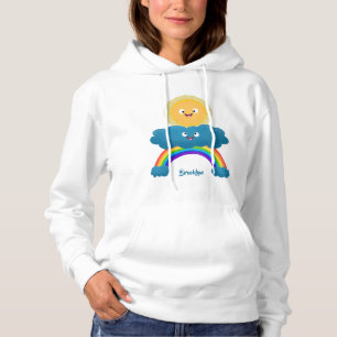 Moletom Um desenho animado da nuvem-arco-íris, uma nuvem 