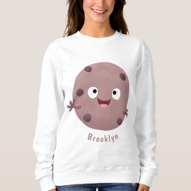 Moletom Um desenho animado de biscoito de chocolate inteli (Frente)