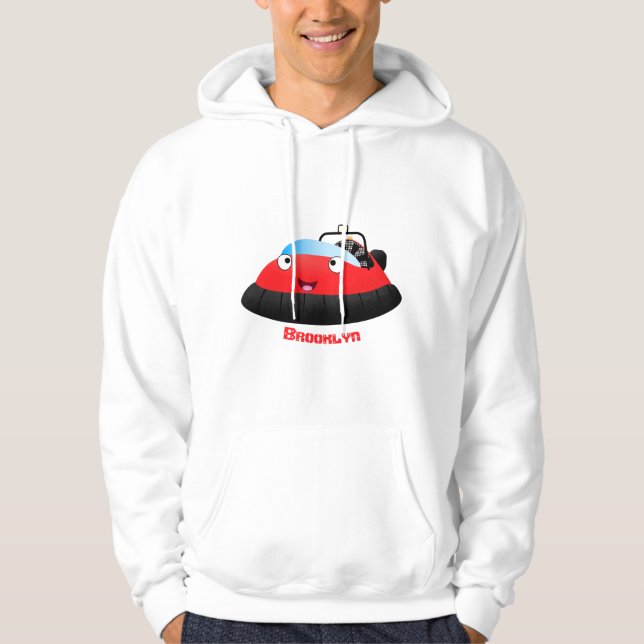Moletom Um desenho animado de hovercraft, vermelho e bonit (Frente)