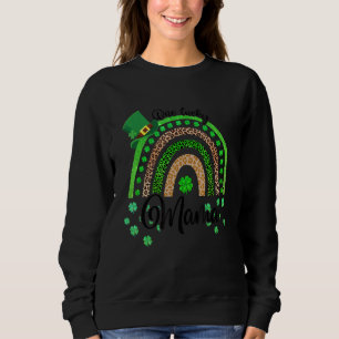 Moletom Um dia feliz de mamãe irlandesa Rainbow Leopard Pa