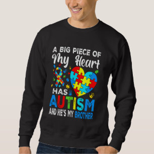 Moletom Um grande pedaço do meu coração tem autismo e é me