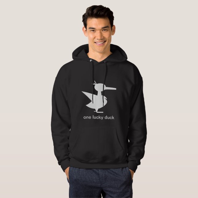 Moletom Um Hoodie do Pato Sortudo (com texto!) (Frente Completa)