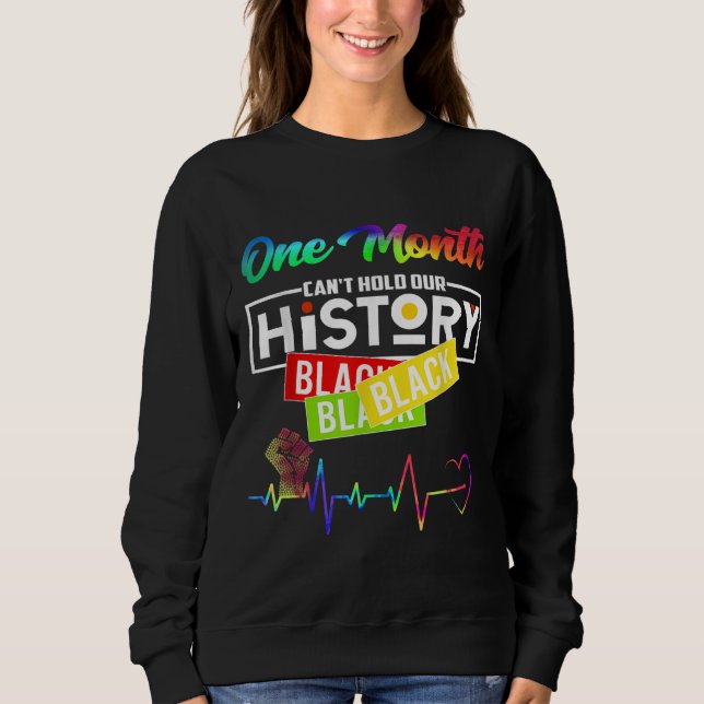 Moletom Um mês não pode manter nossa história como um negr (Frente)