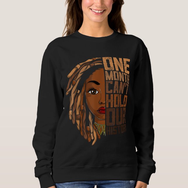 Moletom Um mês não pode manter nossa história Roupa africa (Frente)