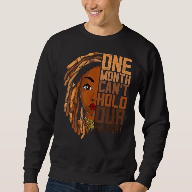 Moletom Um mês não pode manter nossa história Roupa africa (Frente)