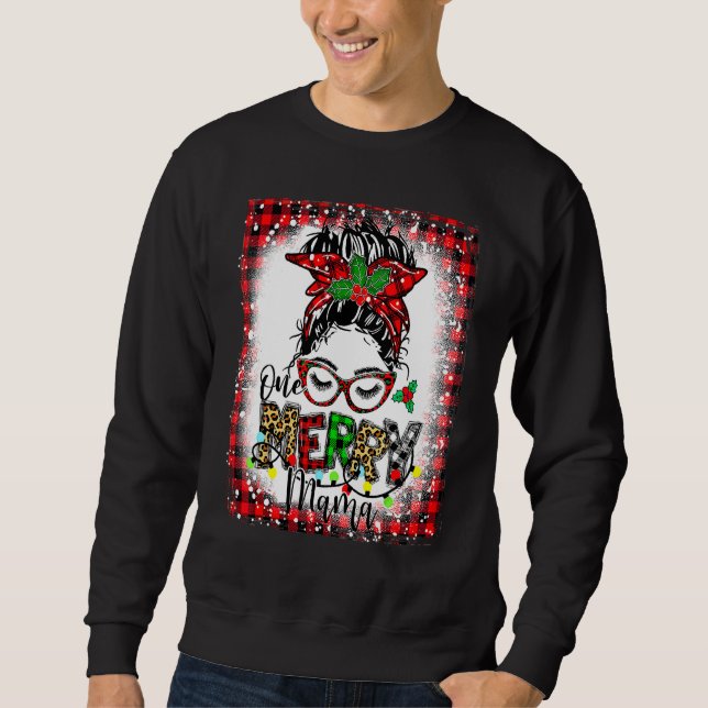 Moletom Um Natal da Mamãe Alegre Desgrenhada e Loira (Frente)