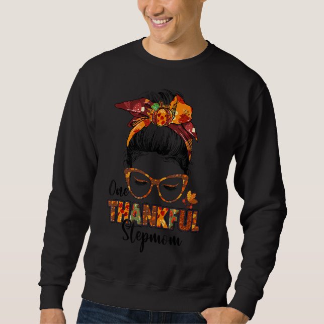 Moletom Um Obrigado de Stepman Messy Bun Autumn Turkey (Frente)