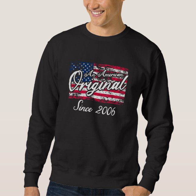 Moletom Um Original Americano Desde 1946 4 de Julho Retro (Frente)