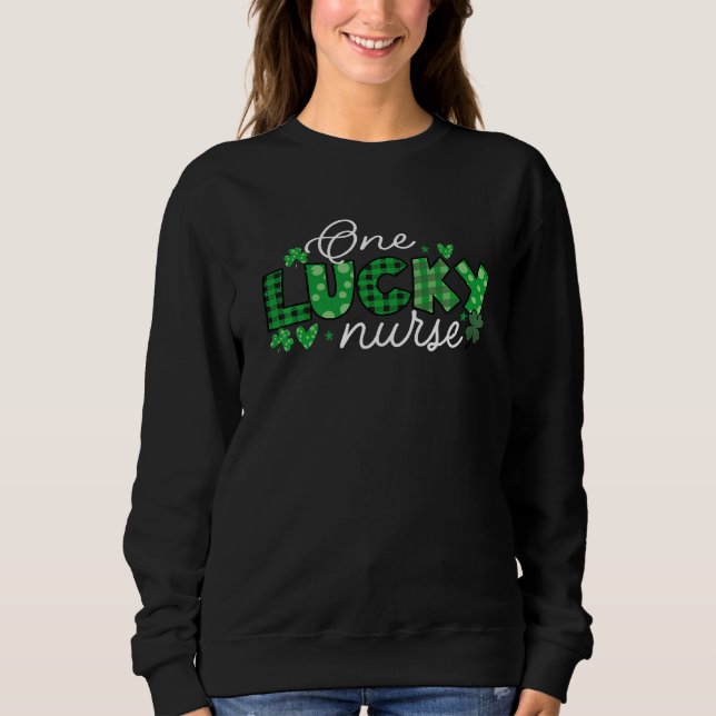 Moletom Um professor sortudo Buffalo Xadrez St Patricks Te (Frente)