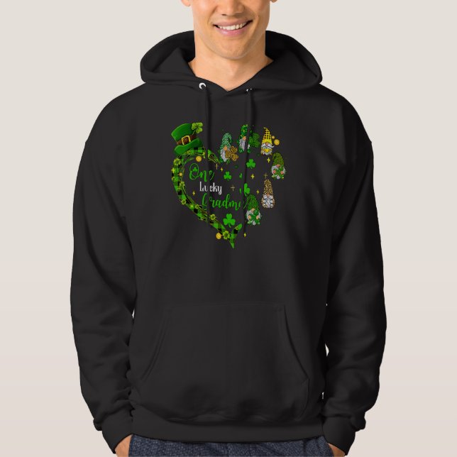 Moletom Uma avó sortuda Gnomies Irish Shamrocks Rua Patri (Frente)