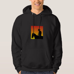 Moletom Uma camisola encapuçado com um cavalo para ele
