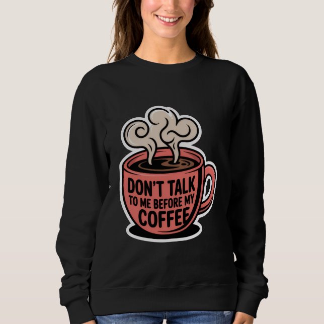 Moletom uma caneca vermelha de café com vapor, T-Shirt (Frente)