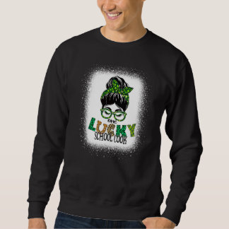 Moletom Uma Cozinheira Escolar Sortuda Descoloriu Coque De