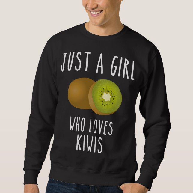 Moletom Uma garota que ama kiwi fruta kiwi fruta de verão  (Frente)