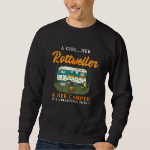 Moletom Uma Garota Seu Rottweiler E Sua Camper Rottweiler 