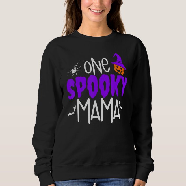 Moletom Uma Mãe Assustadora Abóbora Feriado de Halloween (Frente)