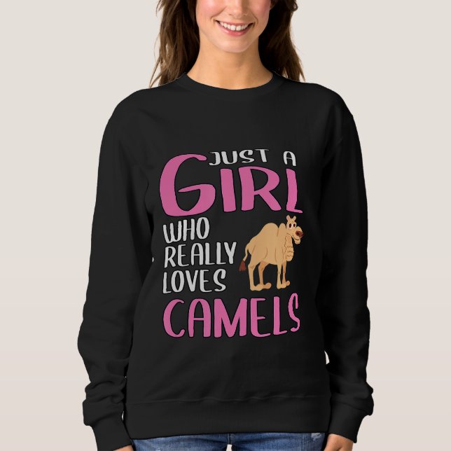 Moletom Uma Menina Que Ama Camelos (Frente)