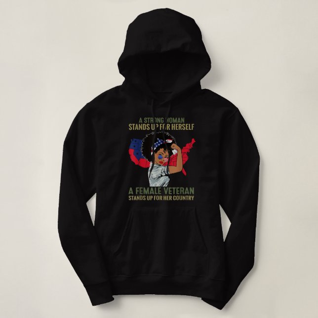 Moletom Uma Mulher Forte Levanta Para Si Mesma Uma Vete Fe (Frente do Design)