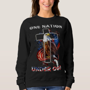 Moletom Uma Nação Sob Deus Jesus Usa A Águia Cruzada 4t