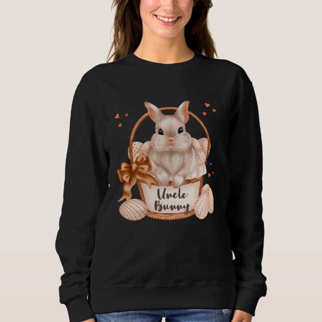 Moletom Uncle Bunny Cute Pastel Matching Family Easter Rab (Frente)