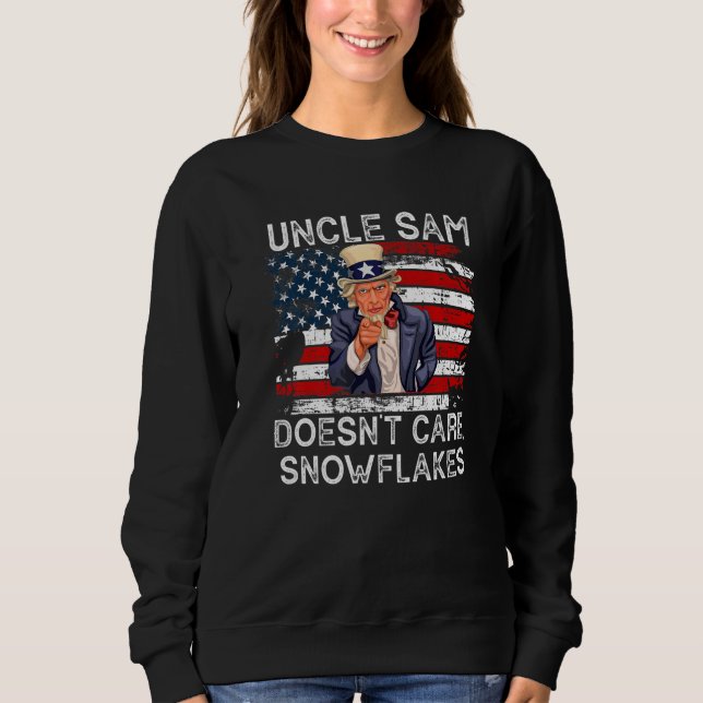 Moletom Uncle Sam Doesn't Care Snowflakes Premium (Frente)