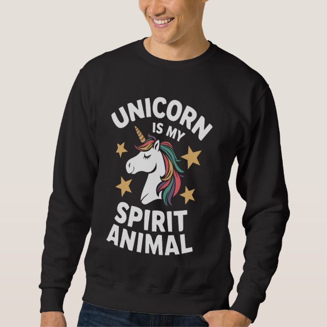 Moletom Unicorn é o meu espírito animal (Frente)