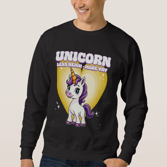 Moletom Unicorn Menos Próximo de Mais Yorn (Frente)