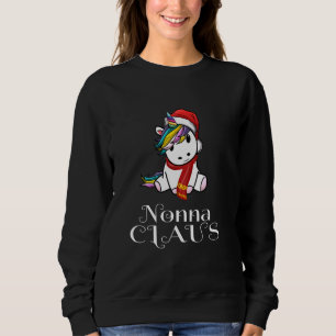 Moletom Unicorn Natal Nonna Claus Correspondendo Pajama Sa