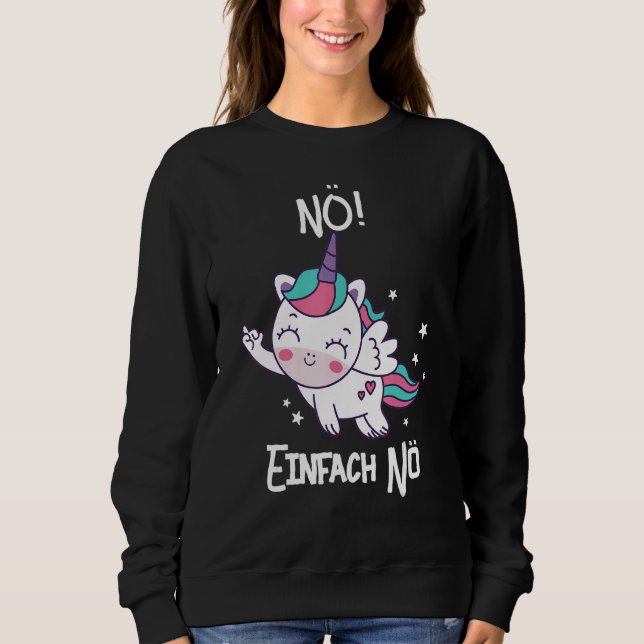 Moletom Unicorn Nö Simplesmente Nö Dizendo Dedo Médio (Frente)