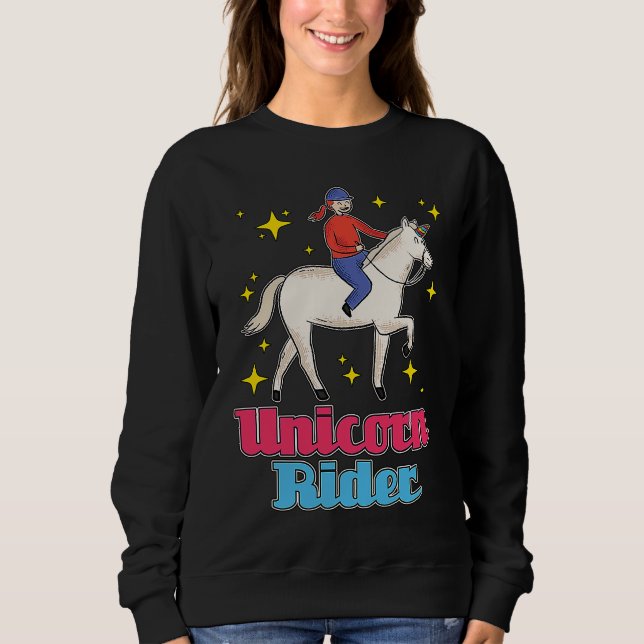 Moletom Unicorn Rider Horse Jumping Loves Equestrian Sport (Frente)