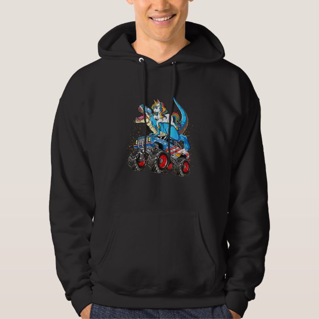Moletom Unicorn Riding T Rex Monster Garotas Unic (Frente)