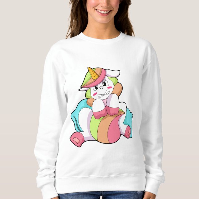 Moletom Unicorn Shy com Travesseiro (Frente)